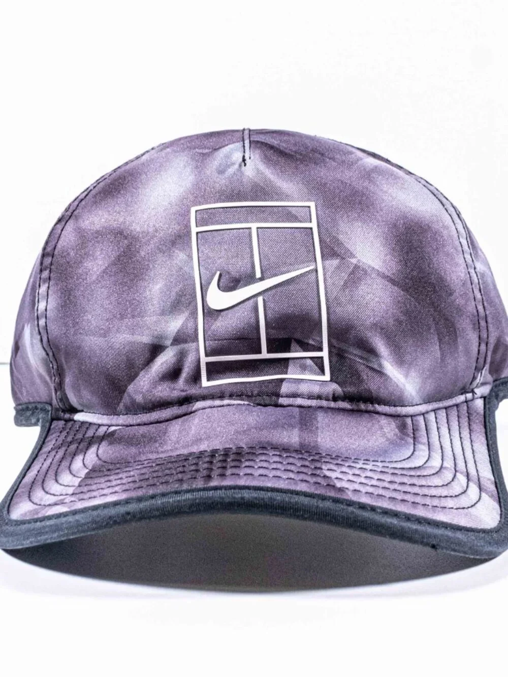 Nike Court AeroBill Tennis Cap 868557-010 Black Dri-FIT Featherlight Hat OSFA